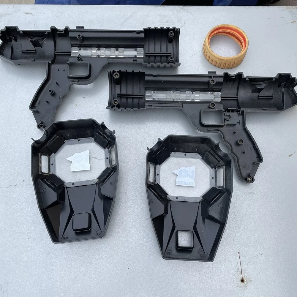 1 Set RARE Laser Quest LQ Laser Tag Vest Case x2 & Phaser Gun Casing x1 as Parts